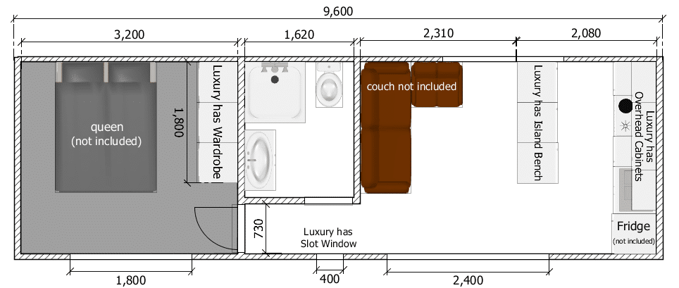 Absolute Floorplan-9.6m-x-3m-1-Bedroom Mid Bathroom