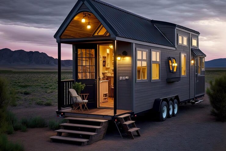 Trailer Cabin Travel Tiny House with Wheels